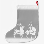 kerstvoorraad gepersonaliseerde rendierhouderij grote kerstsok (Achterkant)