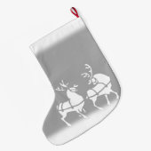kerstvoorraad gepersonaliseerde rendierhouderij grote kerstsok (Achterkant (Hangend))