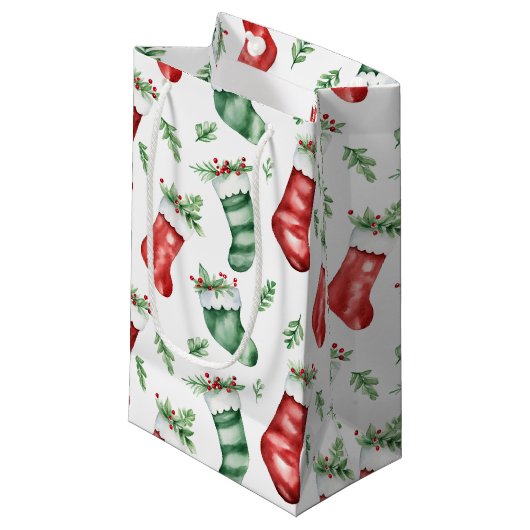 kerstvoorraad klein cadeauzakje (Voorkant Gekanteld)