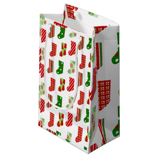 kerstvoorraad klein cadeauzakje (Voorkant Gekanteld)