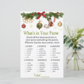 kerstvoorraad Wat zit er in je handtas? (Staand voorkant)