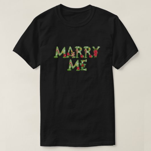 Kerstvoorstel Marry me T-shirt (Design voorkant)