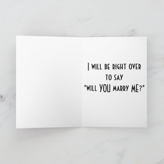 KERSTVOORSTEL VAN HET HUWELIJK MET DE MISTLETOE FEESTDAGEN KAART (Binnen)