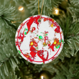 kerstvormen en kerstkleuren keramisch ornament