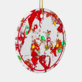 kerstvormen en kerstkleuren keramisch ornament (Rechts)