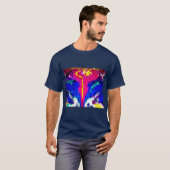 Kerstvortex feestelijk stijlvol t-shirt (Voorkant volledig)