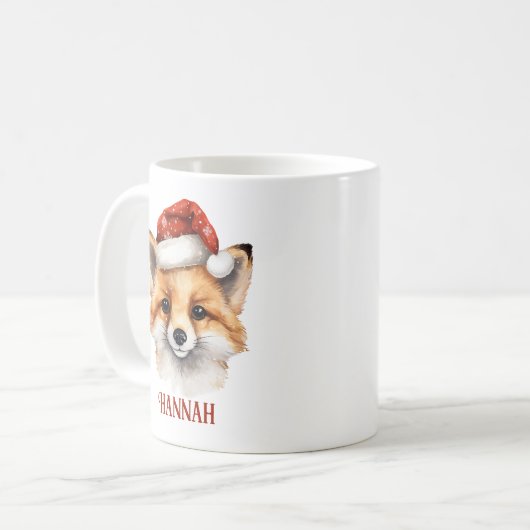 Kerstvos gepersonaliseerde Kinder Mok (Voorkant links)