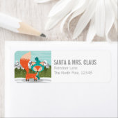 Kerstvos in een Blauwgroen Pet Etiket (Insitu)