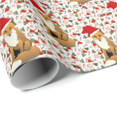 kerstvos in een Pet van de Kerstman Cadeaupapier (Rol Hoek)