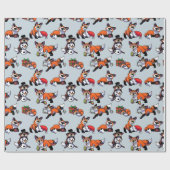 Kerstvos inpakpapier (Vlak)