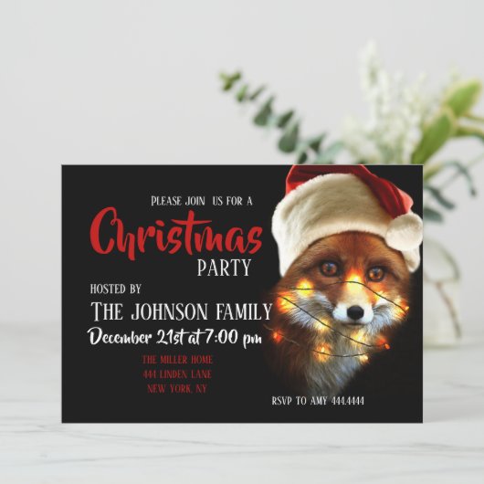 Kerstvos.     kaart (Staand voorkant)