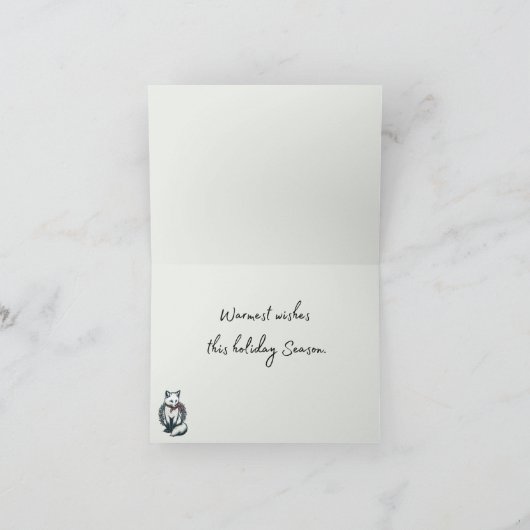 Kerstvos kaart (Binnen)