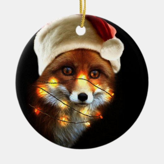 kerstvos keramisch ornament (Voorkant)