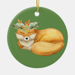 Kerstvos Keramisch Ornament