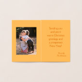 kerstvos met foto's binnenin folie kaarten (Binnen)