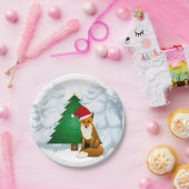 Kerstvos Papieren Bord (Feest)