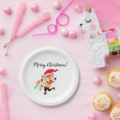 Kerstvos Papieren Feestborden Bordje (Feest)