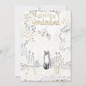Kerstvos Winter Wonderland Feestdagenkaart (Voorkant)