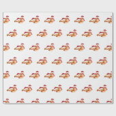 kerstvossen cadeaupapier (Vlak)