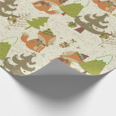 kerstvossen en -bomen cadeaupapier (Hoek)