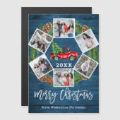 Kerstvrachtwagen 6 PHOTO Holiday Magnetic Card (Voorkant / Achterkant)