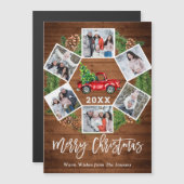 Kerstvrachtwagen 6 PHOTO Holiday Magnetic Card (Voorkant / Achterkant)