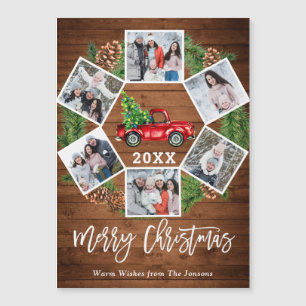 Kerstvrachtwagen 6 PHOTO Holiday Magnetic Card