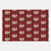 Kerstvrachtwagen Elf Kerstliedjes zingen Kerstman  Inpakpapier Vel (Voorkant)