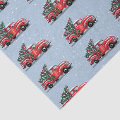  kerstvrachtwagen met blauw grijze sneeuw tissuepapier (Detail)