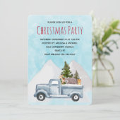 Kerstvrachtwagen met bomen en dieren kaart (Staand voorkant)