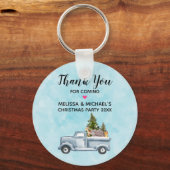 Kerstvrachtwagen met bomen en dieren sleutelhanger (Voorkant)