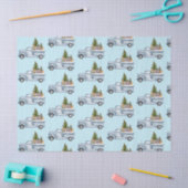 Kerstvrachtwagen met dieren en pijnbomen tissuepapier (Craft)