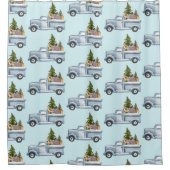 Kerstvrachtwagen met kalkoenen douchegordijn (Voorkant)