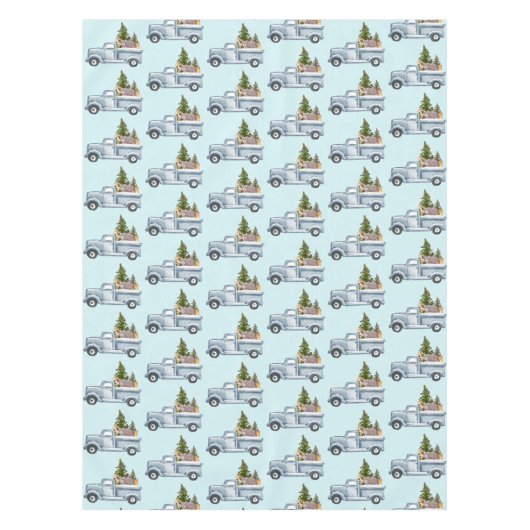 Kerstvrachtwagen met kalkoenen tafelkleed (Voorkant)