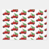  kerstvrachtwagen, papierpakket inpakpapier vel (Voorkant)