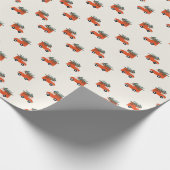 Kerstvrachtwagen wit cadeaupapier (Hoek)