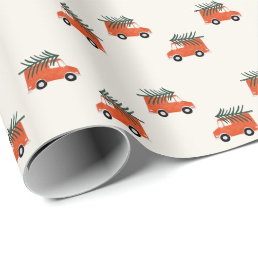 Kerstvrachtwagen wit cadeaupapier (Rol Hoek)