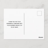 Kerstvrachtwagens die bomen en dieren vervoeren Ha Briefkaart (Achterkant)