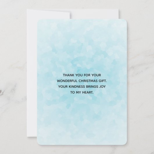 Kerstvrachtwagens met bomen en dieren bedankkaart (Achterkant)