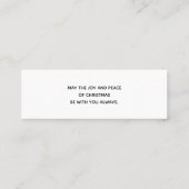 Kerstvrachtwagens met bomen en dieren mini visitekaartje (Achterkant)