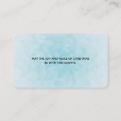 Kerstvrachtwagens met bomen en dieren visitekaartje (Achterkant)