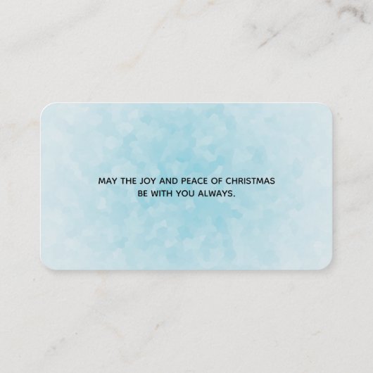 Kerstvrachtwagens met bomen en dieren visitekaartje (Achterkant)