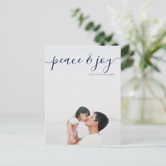 Kerstvrede en typografie (briefkaart terug) briefkaart (Staand voorkant)