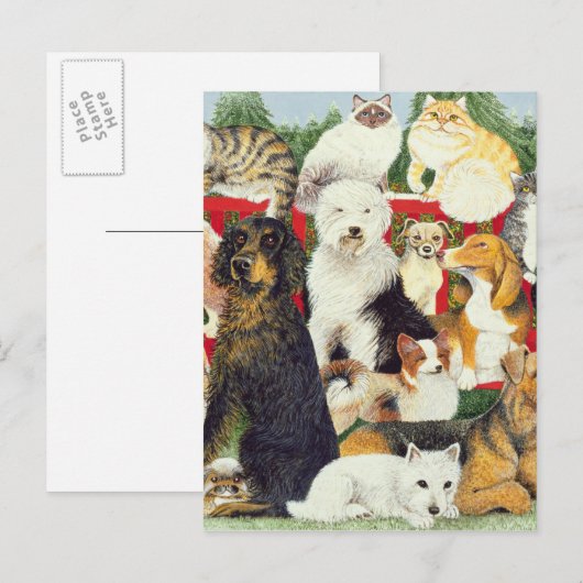 Kerstvrede Feestdagenkaart (Voorkant / Achterkant)