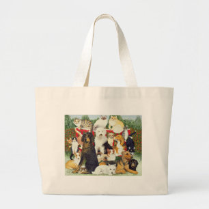 Kerstvrede Grote Tote Bag