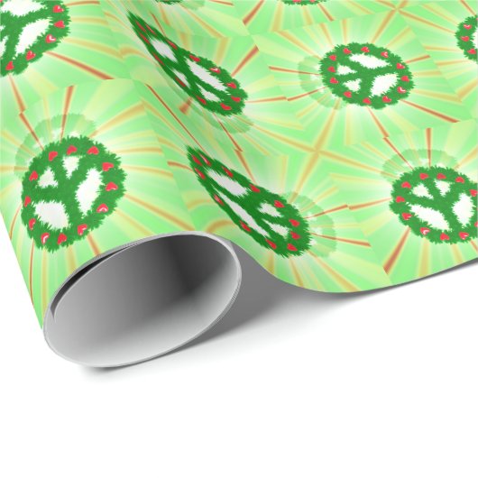 Kerstvrede harten Wreath Cadeaupapier (Rol Hoek)