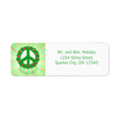 Kerstvrede harten Wreath Etiket (Voorkant)