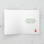 Kerstvrede harten Wreath Feestdagen Kaart (Binnen)