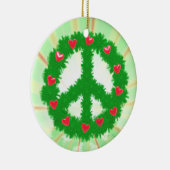 Kerstvrede harten Wreath Keramisch Ornament (Rechts)