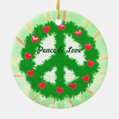 Kerstvrede harten Wreath Keramisch Ornament (Achterkant)